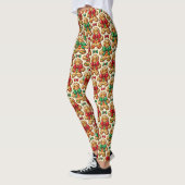  Kitsch Kerst Gingerbread Man en Bogen Leggings (Links)
