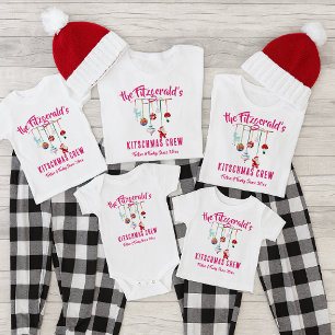 Kitsch Kerstmis Bijpassende Gezinsvakanties T-shirt