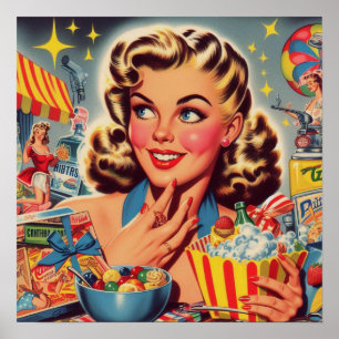 kitsch meisje poster