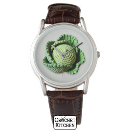 Kitsch Moderne Groene Granny Garden Haakkool Horloge