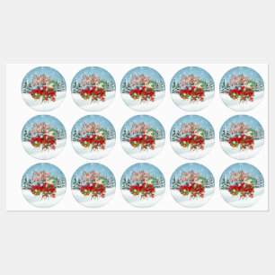 Kitsch Vintage-kerstmis Labels