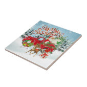 Kitsch Vintage-kerstmis Tegeltje (Zijkant)