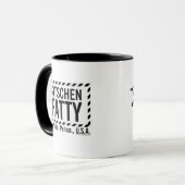 Kitschen Fatty Logo Mok Slick Black (Voorkant links)
