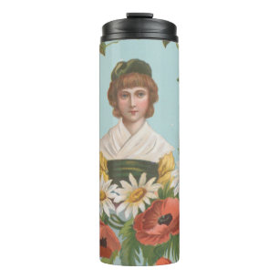 Kitscherige Retro Duitse Valentijnkaart, 1884 Thermosbeker