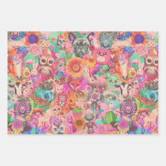 Kitschy Collage Decoupage Papierset Inpakpapier Vel