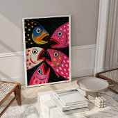 Kitschy Fish Poster of ontkoppelingspapier