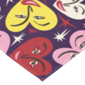 Kitschy Keuken Retro 1950's Hart Patroon Tafelkleed (Gekanteld)