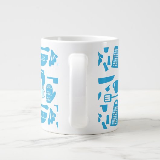 Kitschy Kitchenware Pattern Extra Grote Mok (Achterkant)