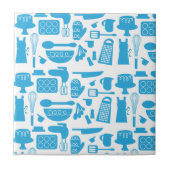 Kitschy Kitchenware Pattern Tegeltje (Voorkant)
