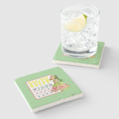 Kitschy Mahjong Queen Stenen Onderzetter (Zijkant)