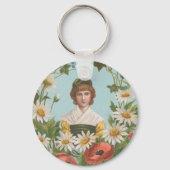 Kitschy Retro German Valentine's Card, 1884 Sleutelhanger (Achterkant)