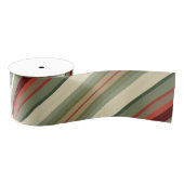 Kitschy Santa and Ornaments Complimentary Stripes Grosgrain Lint (Spoel)