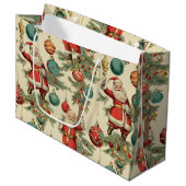 Kitschy Santa and Ornaments Groot Cadeauzakje (Voorkant Gekanteld)