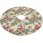 Kitschy Santa and Ornaments  Kerstboom Rok (Gekanteld)