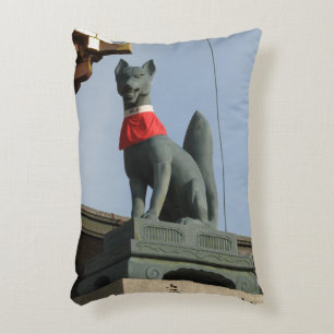 Kitsune キ ツ ネ (Fox) met juweel in de mond Accent Kussen