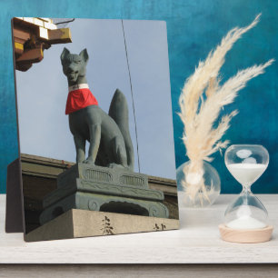 Kitsune キ ツ ネ (Fox) met juweel in de mond Fotoplaat