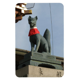 Kitsune キ ツ ネ (Fox) met juweel in de mond Magneet