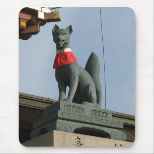 Kitsune キ ツ ネ (Fox) met juweel in de mond Muismat