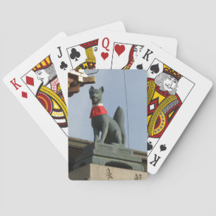 Kitsune キ ツ ネ (Fox) met juweel in de mond Pokerkaarten