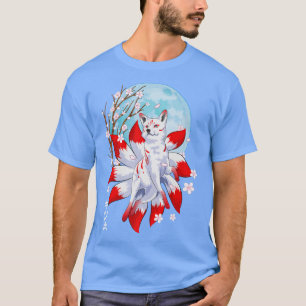 Kitsune Fo Japanse negenstaartige Fo magisch wezen T-shirt