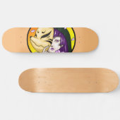 Kitsune Fox Mask Girl Skateboard (Horizontaal)