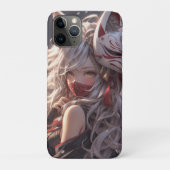 Kitsune Fox Mask Samurai Girl Japans Case-Mate iPhone Case (Achterkant)
