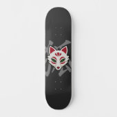 KITSUNE Fox Mask - Street Art Skateboard (Voorkant)