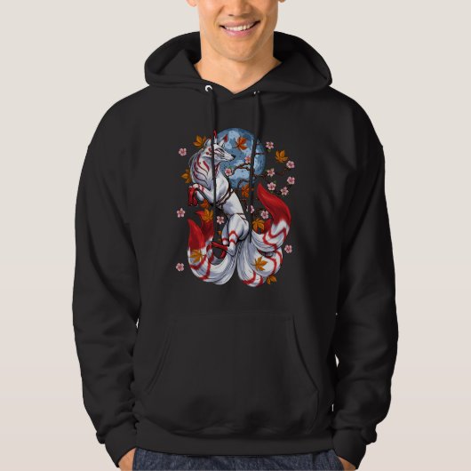 Kitsune Japanese Fox Hoodie (Voorkant)