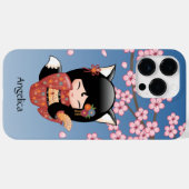 Kitsune Kokeshi Doll - Black Fox Geisha Girl Case-Mate iPhone Case (Achterkant (horizontaal))