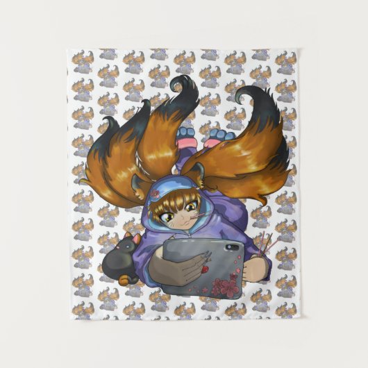 Kitsune Life Wandkleed (Voorkant)