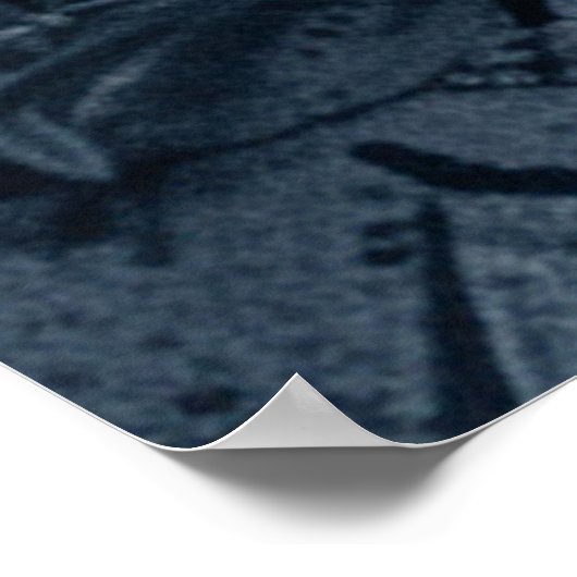 Kitsune Spirit – Japanese Fox in Blossom Forest Poster (Hoek)