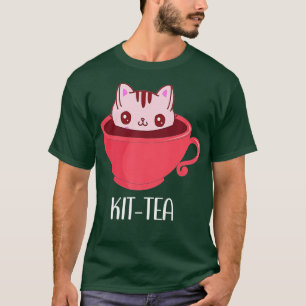 KitTea Cat Mok Kit Tea for Cat LoversKitTea Premiu T-shirt