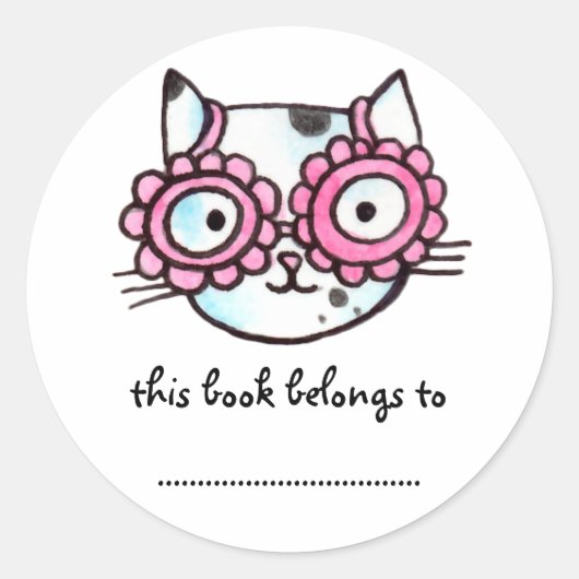 Kitteh Ronde Sticker (Voorkant)