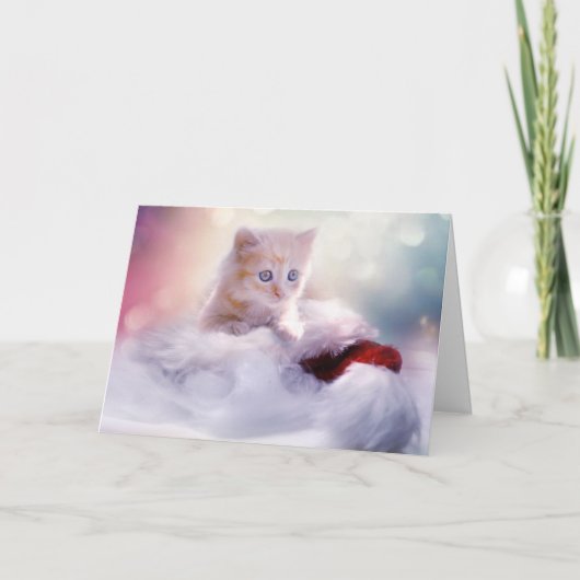 Kitten à la Secourt carte de Noël (Devant)