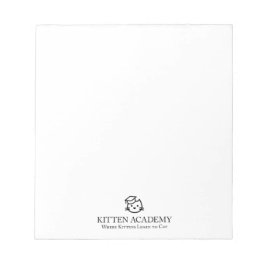 Kitten Academy Logo Notitieblok