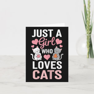 Kitten Alleen Een Meisje Dat Van Katten Shirt Liev Kaart