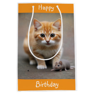 Kitten and Mouse Medium Cadeauzakje