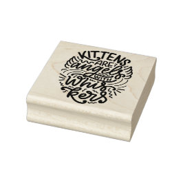 Kitten Angel Quote Rubber Stamp Rubberstempel