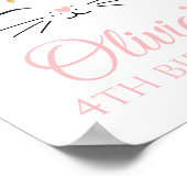 Kitten Anniversaire Affiche de bienvenue Floral ki (Coin)