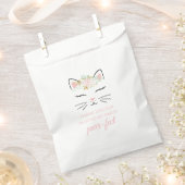 Kitten Anniversaire fêté sacs floral kitty visage (Coupé)
