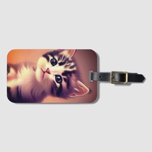 Kitten Art Bagagelabel (Voorkant (horizontaal))