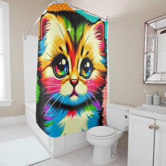 Kitten Art Douchegordijn (In situ)
