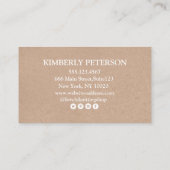 Kitten avec coeur crochet carte de visite fait mai (Dos)