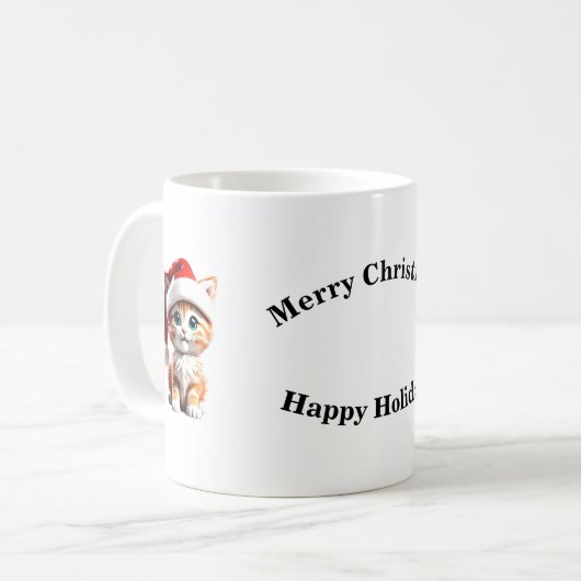 Kitten avec Mug Casquette de Noël (Devant gauche)