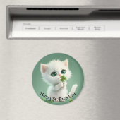 Kitten Avec Un Aimant Shamrock (In Situ (Lave-vaisselle))