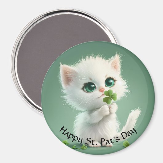 Kitten Avec Un Aimant Shamrock (Recto/Verso)