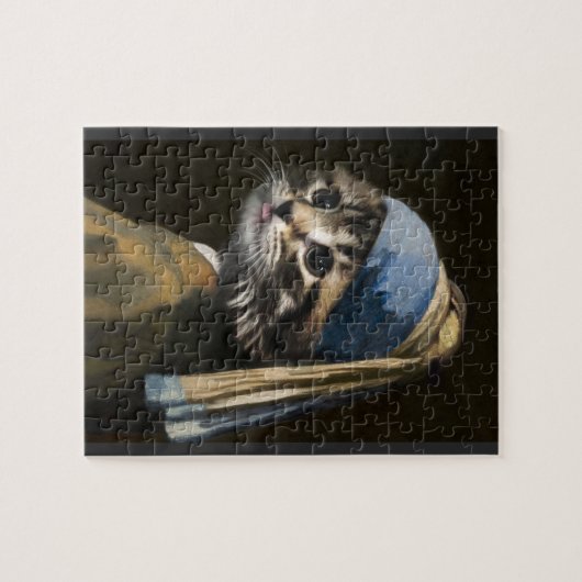 Kitten avec un puzzle à oreille perle (Horizontal)