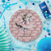 Kitten Ballerina Girl Birthday Party Paper Plates Papieren Bordje (Feest)
