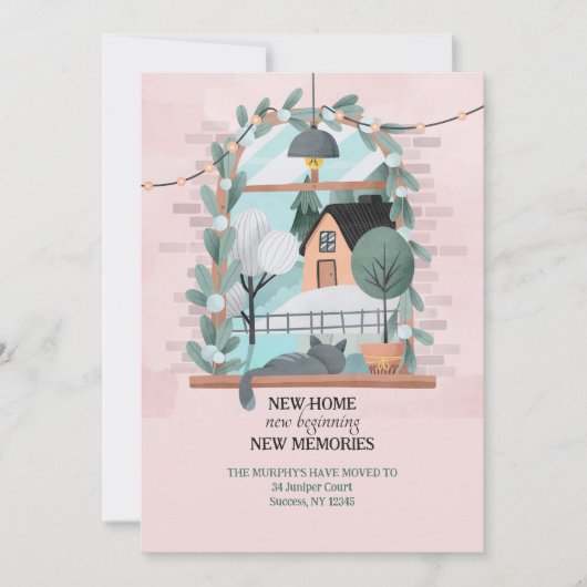 Kitten bij het raam Bewegende aankondiging (Voorkant)