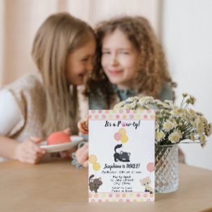 Kitten Birthday Uitnodiging